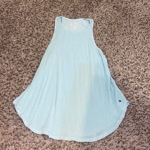 light blue tank top